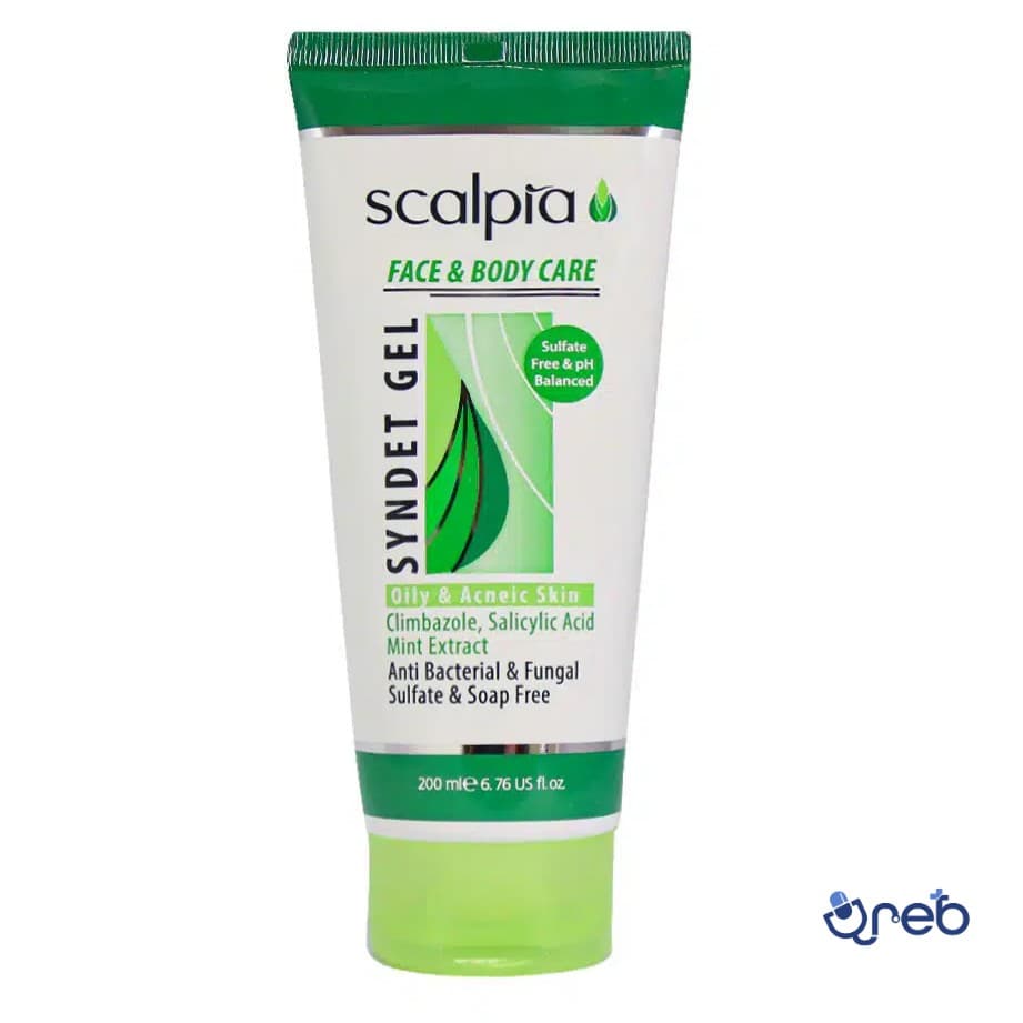 ژل شوینده غیر صابونی صورت و بدن پوست چرب اسکالپیا ۲۰۰ میلی لیتر
