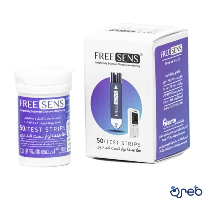 نوار تست قند خون فری سنس 50 عددی